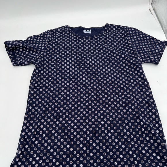 Basic Editions Navy Blue with Geo Flower Print NWOT - Picture 4 of 6